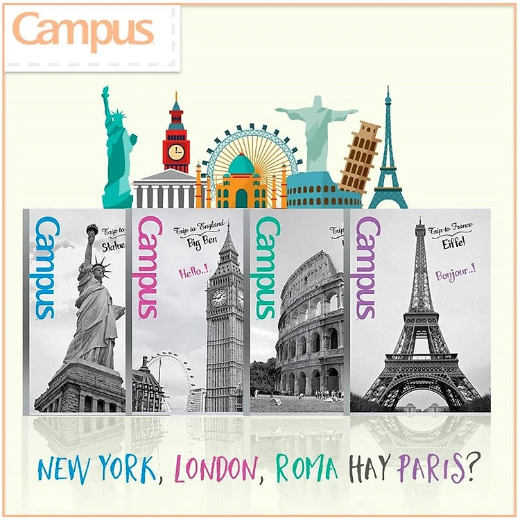 Vở Kẻ Ngang Campus Landscape 200 trang NB-BLAS200